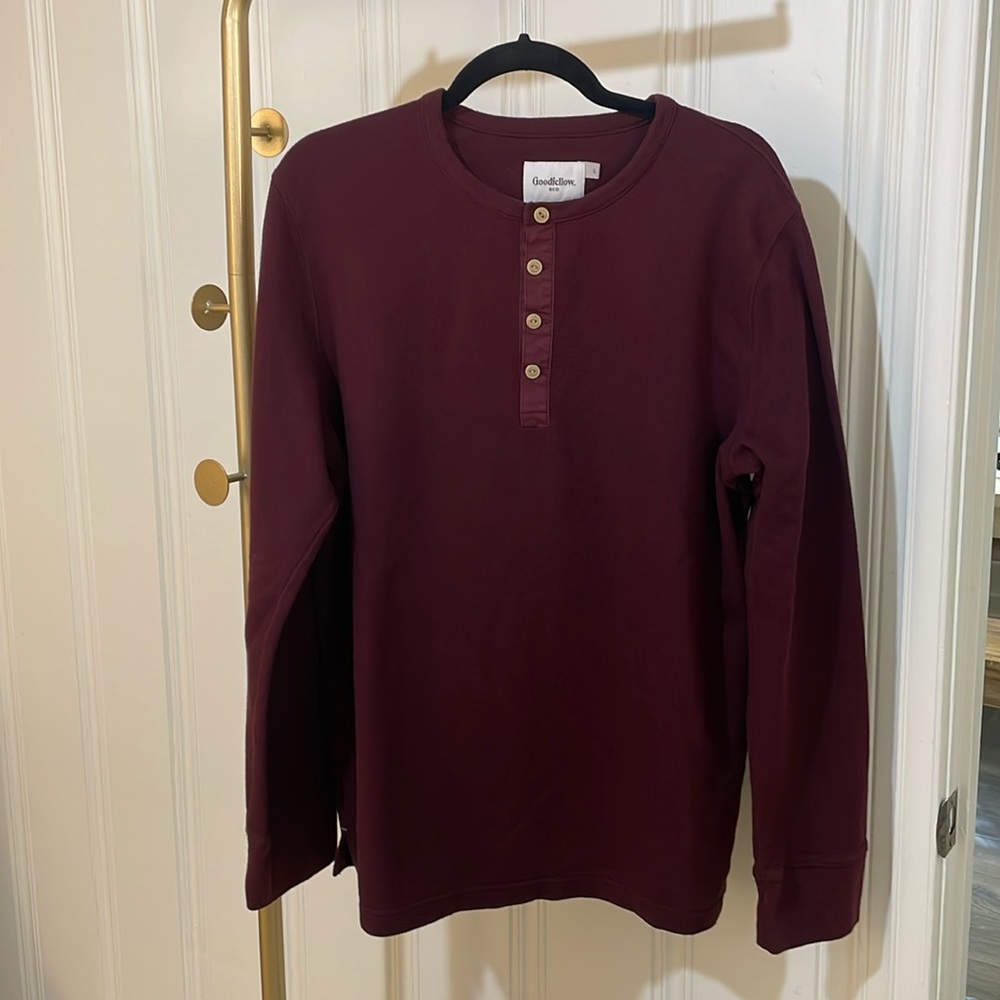 Target Goodfellow Maroon Size L Long Sleeve